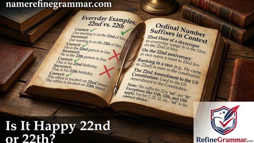 22th or 22nd in Everyday Examples