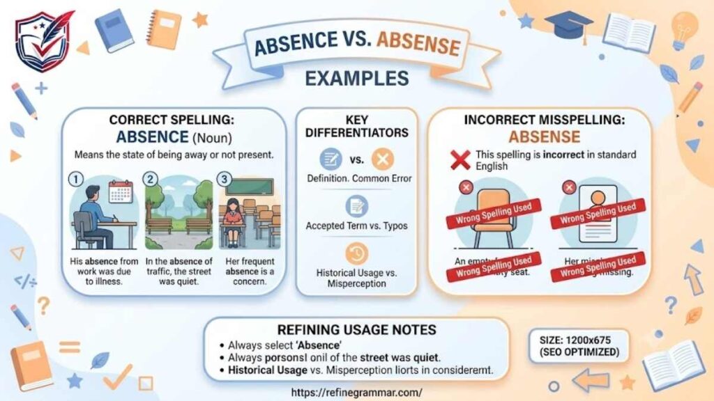 Absence or Absense Examples