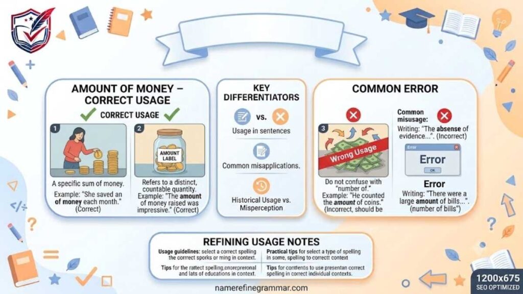 Amount of Money – Correct Usage