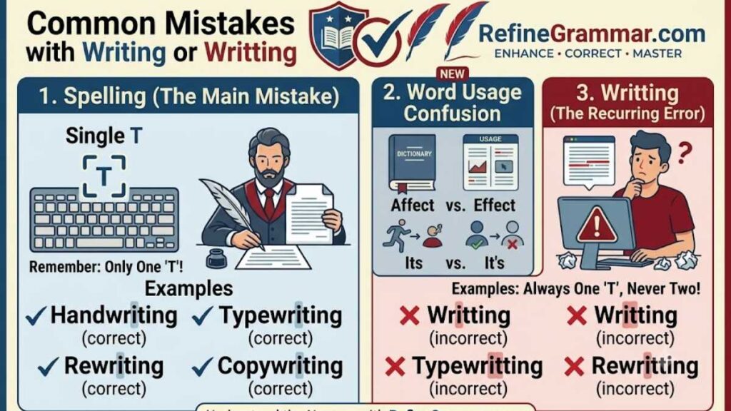 Common Mistakes with Writing or Writting