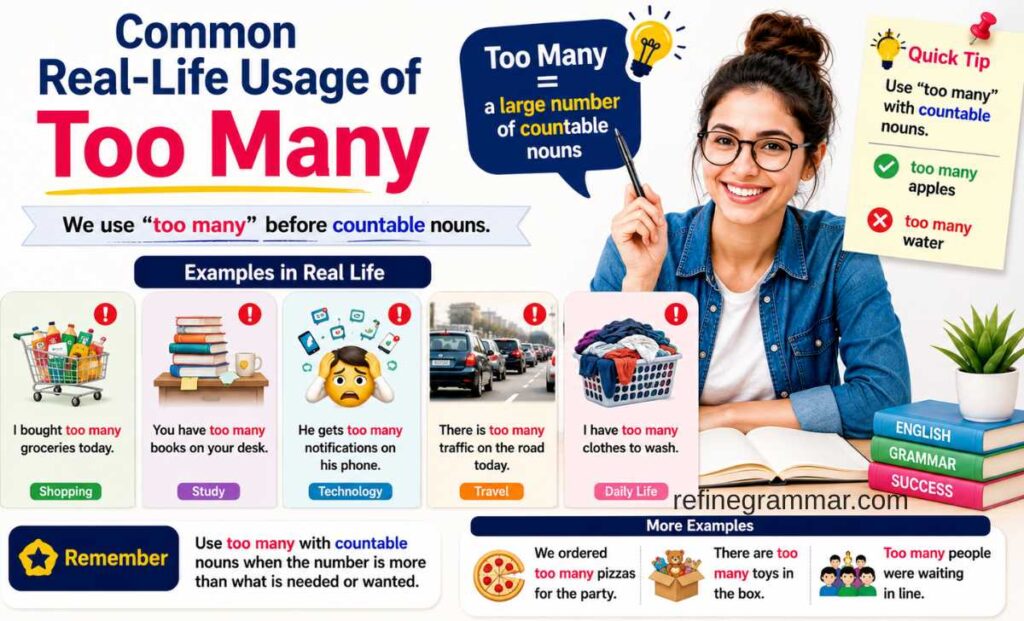 Common Real-Life Usage of Too Many