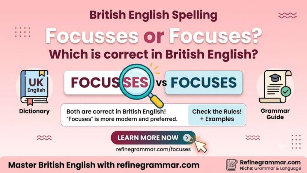 Focusses or Focuses British English