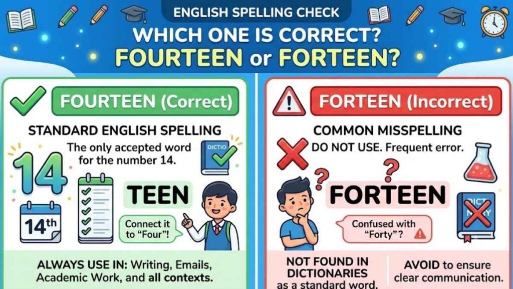 Fourteen or Forteen Which One Is Correct in English