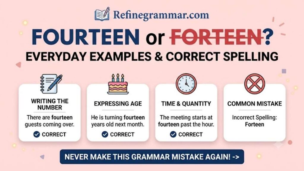 Fourteen or Forteen in Everyday Examples