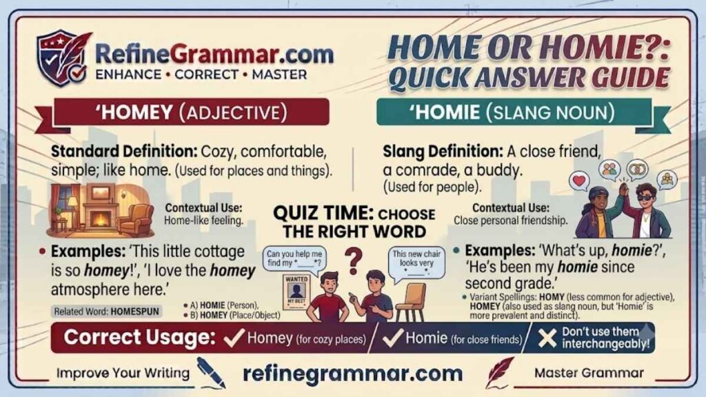 Homey or Homie – Quick Answer