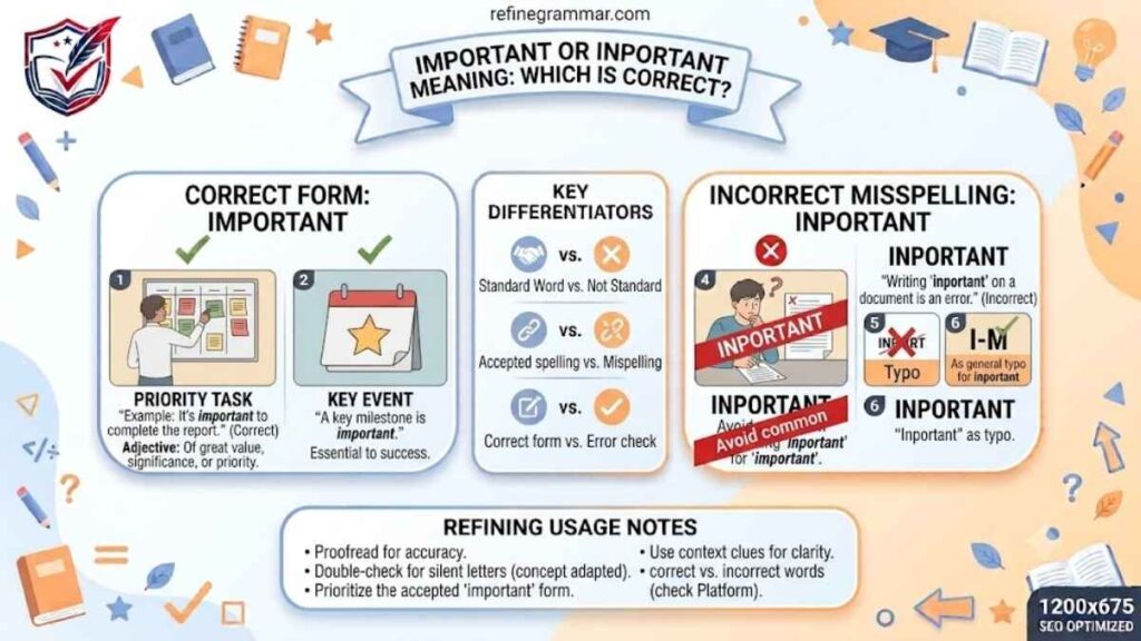 Inportant or Important Meaning
