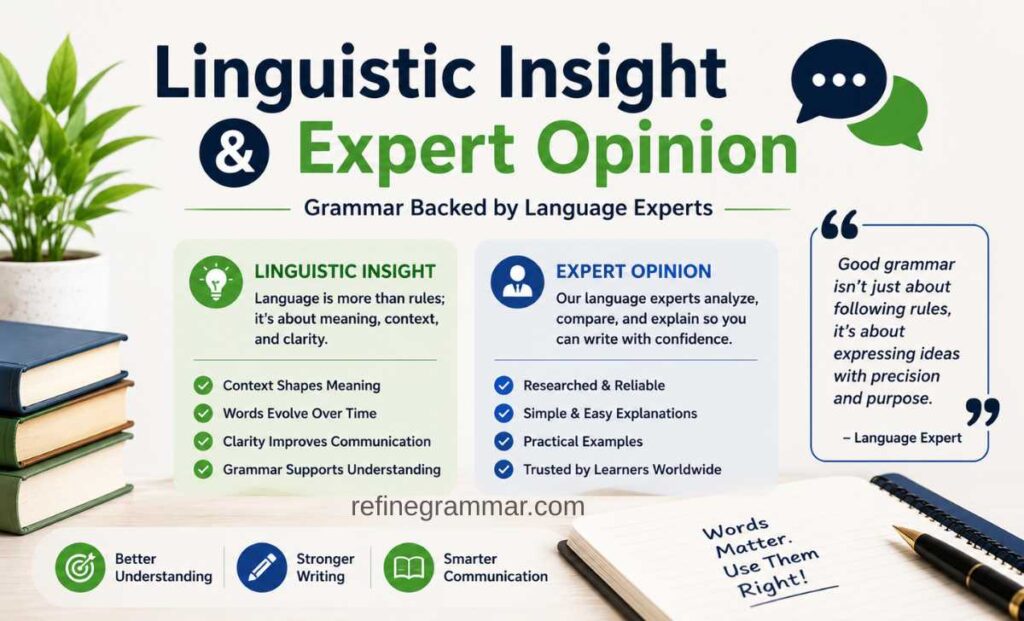 Linguistic Insight & Expert Opinion