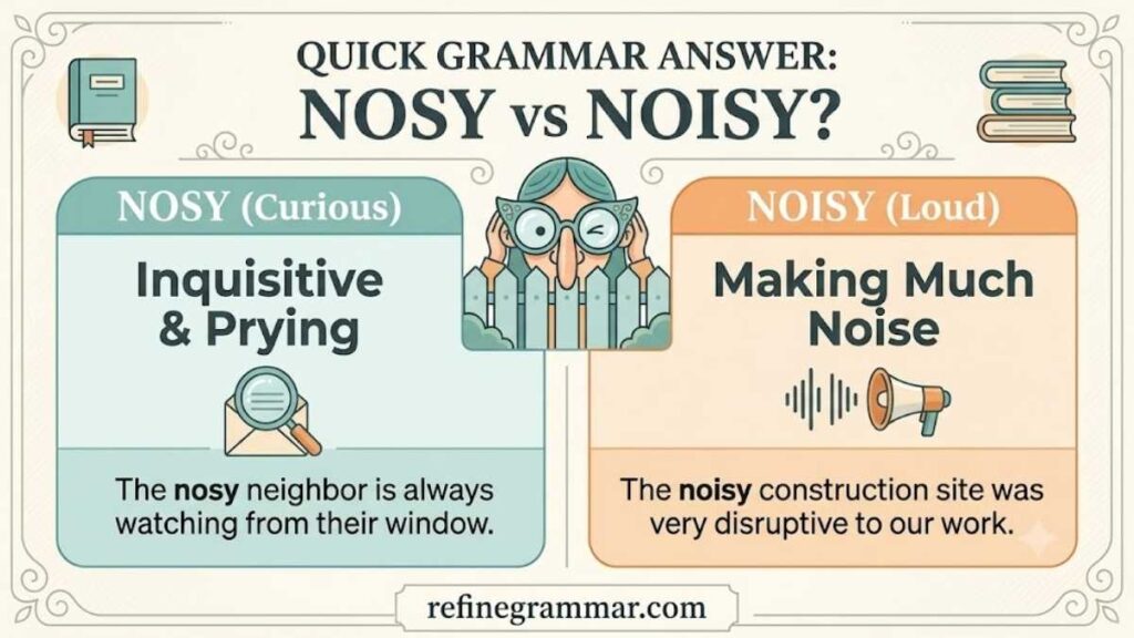 Nosy or Noisy Don't Confuse These Two