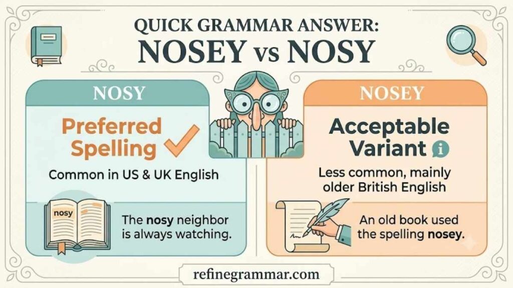 Quick Answer Nosey vs Nosy