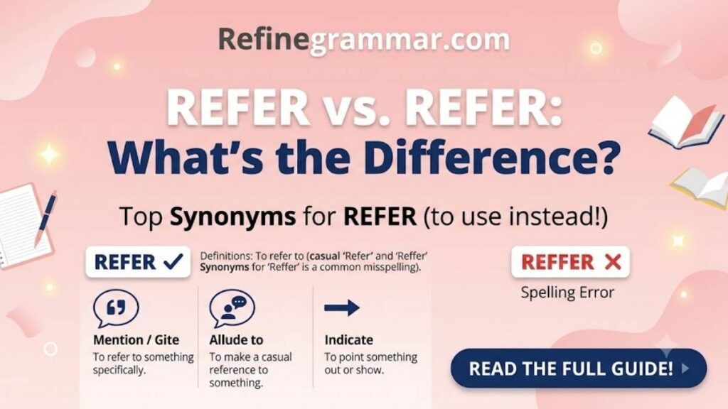 Refer or Reffer Synonym