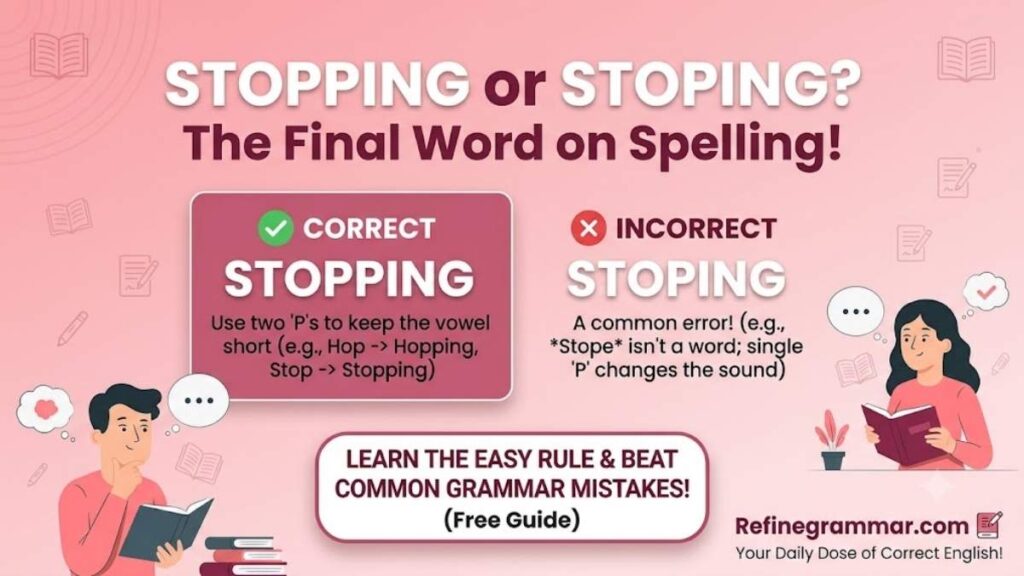 Stopping or Stoping Grammar Rules