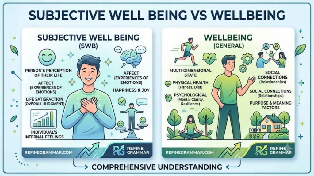 Subjective Well Being vs Wellbeing