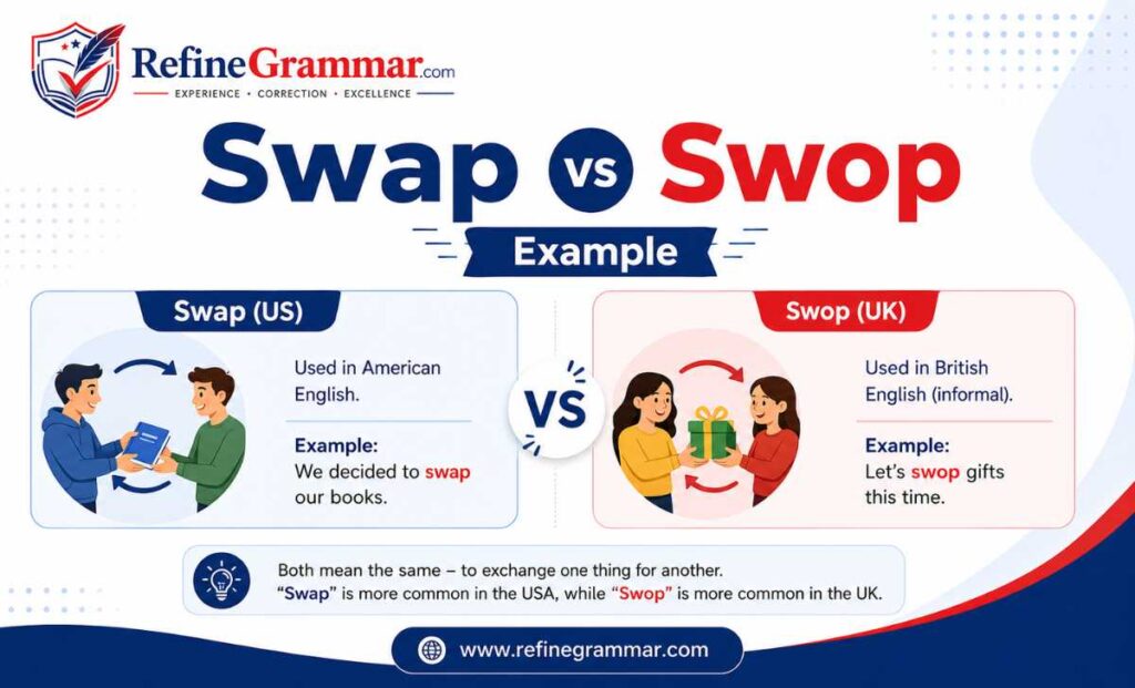 Swap vs Swop Example