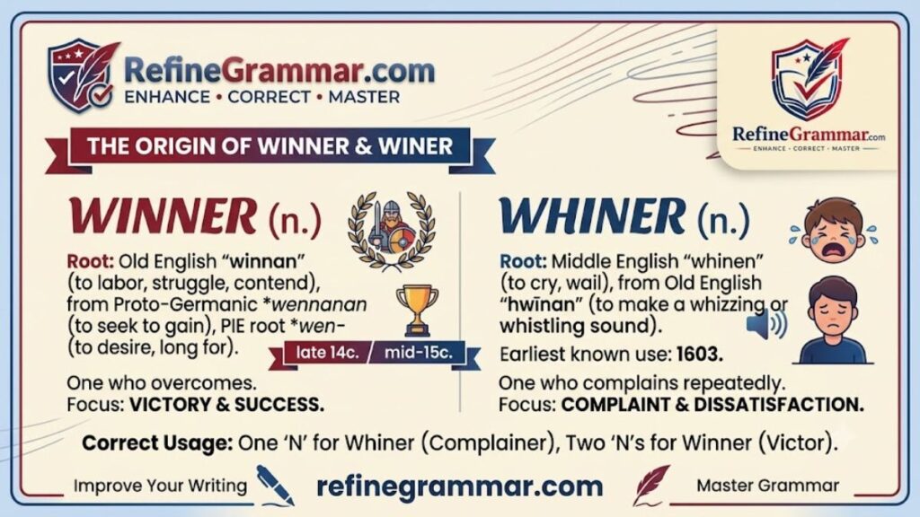The Origin of Winner or Winer