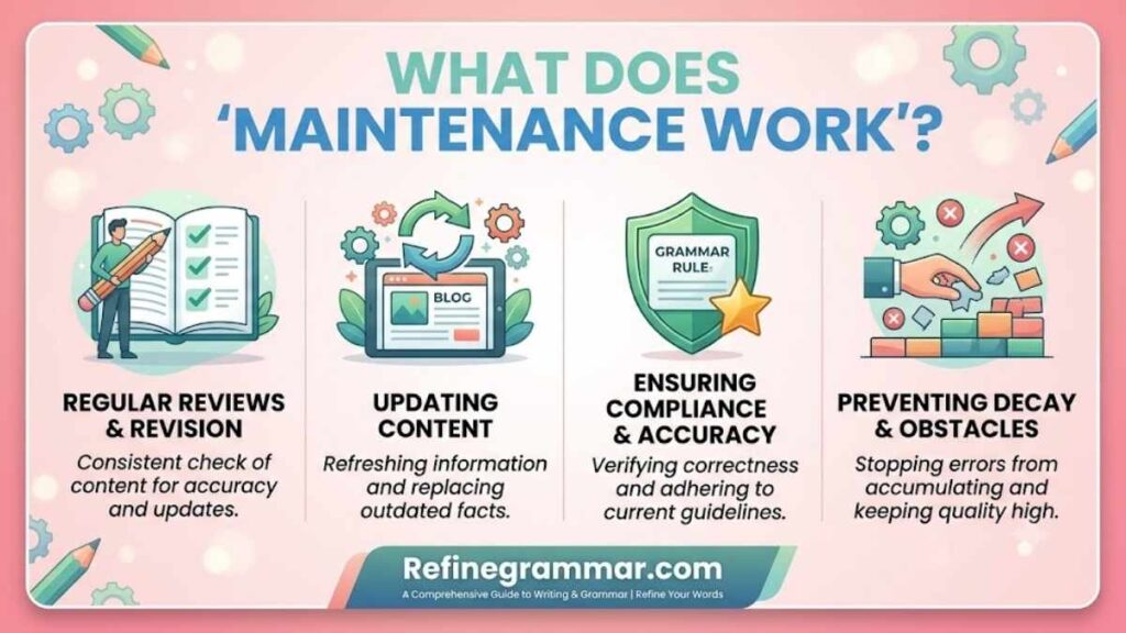What Does Maintenance Work Mean