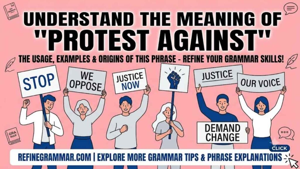What Does Protest Against Mean