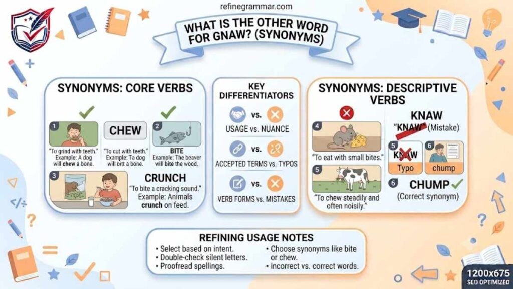 What Is the Other Word for Gnaw (Synonyms)