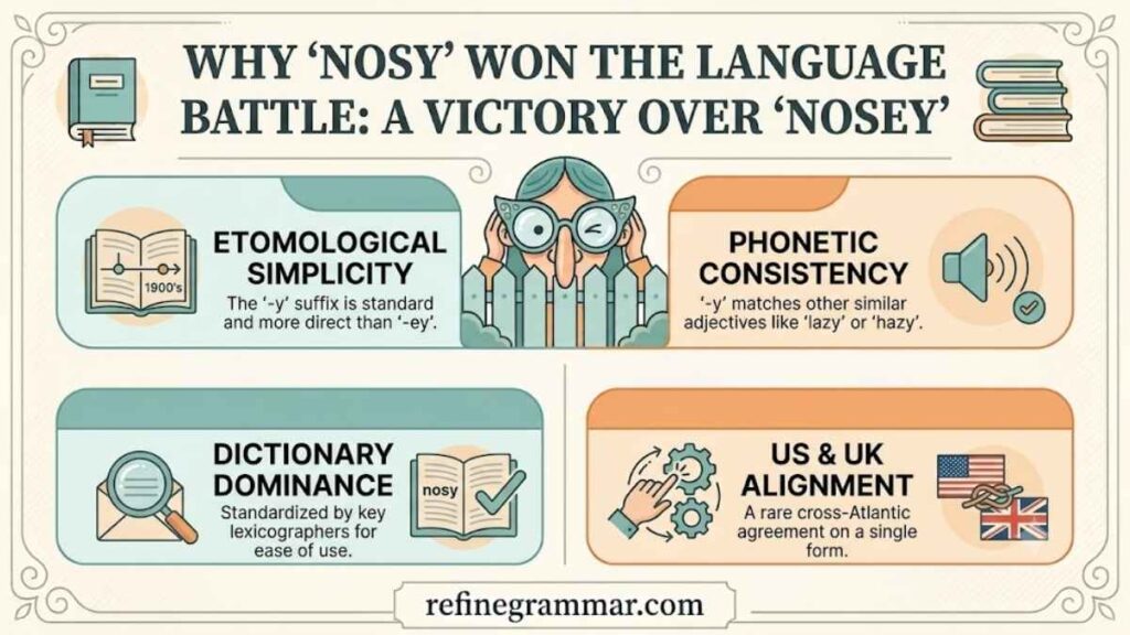 Why Nosy Won the Language Battle