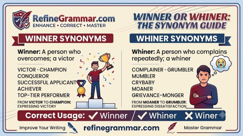 Winner or Winer Synonyms