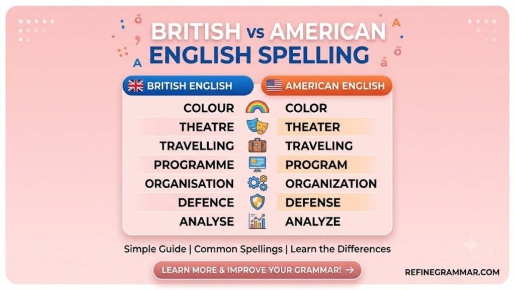 British English vs American English Spelling