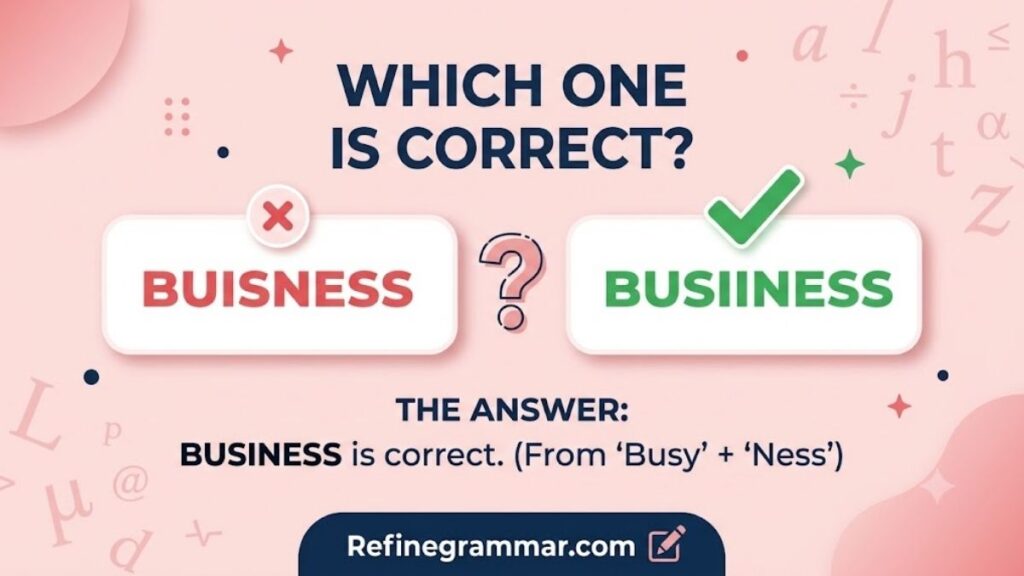 Buisness or Business Which One Is Correct