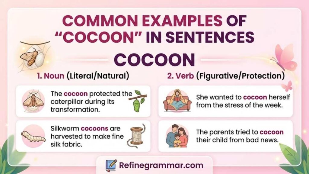 Common Examples of Cocoon in Sentences