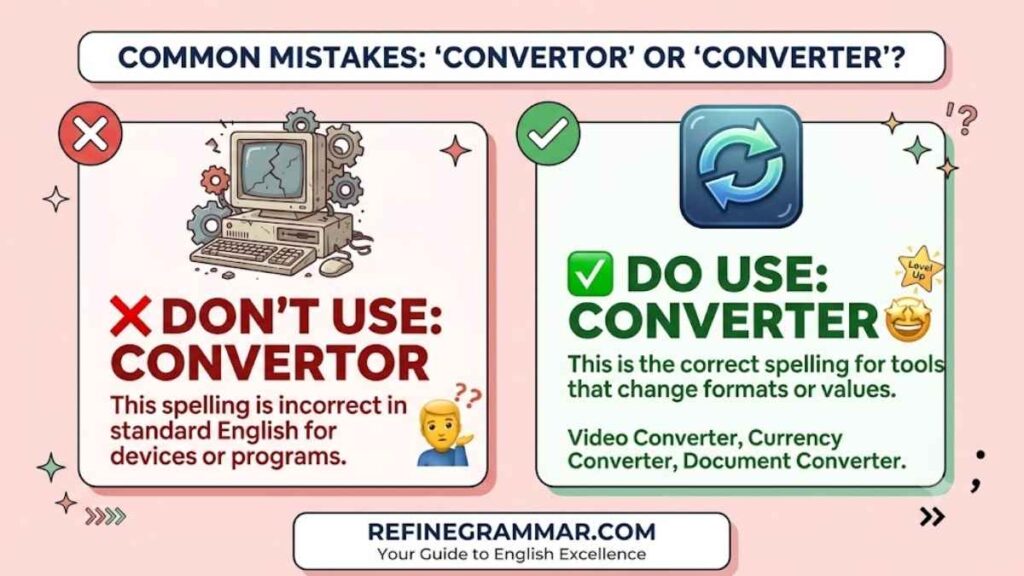 Common Mistakes with Convertor or Converter