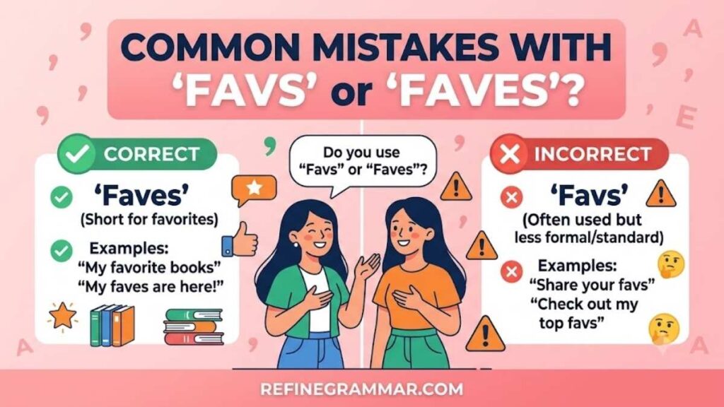 Common Mistakes with Favs or Faves