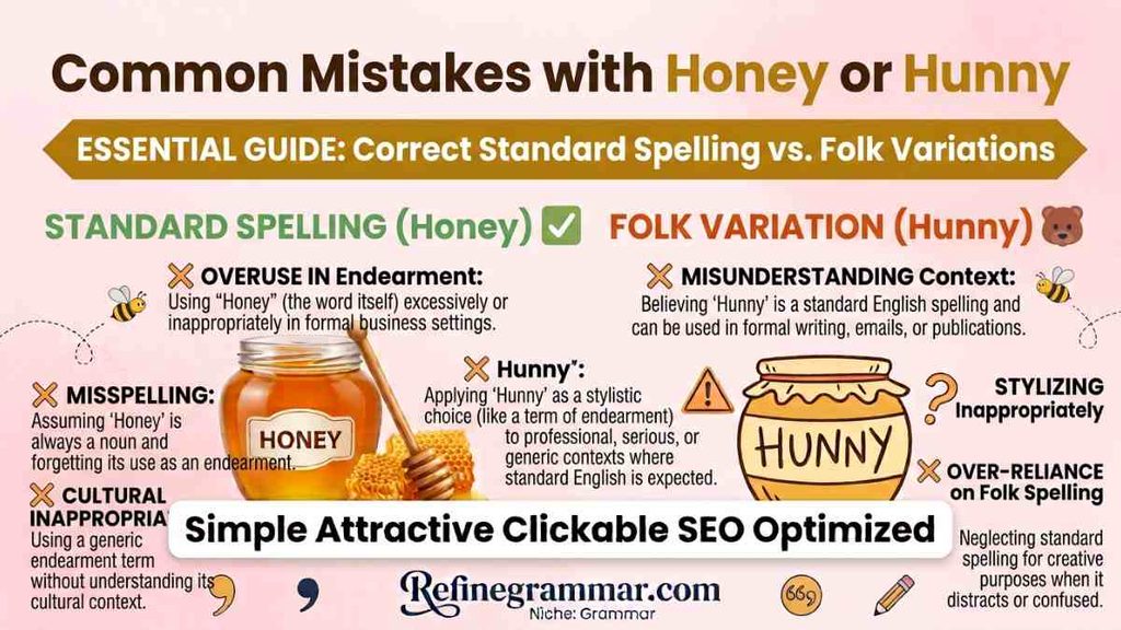 Common Mistakes with Honey or Hunny