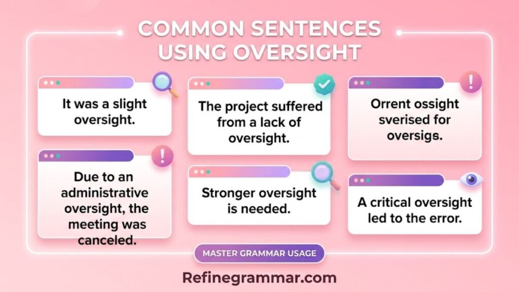 Common Sentences Using Oversight — a high quality, professionally captured photo.