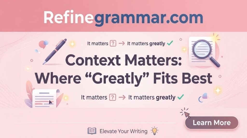 Context Matters Where “Greatly” Fits Best