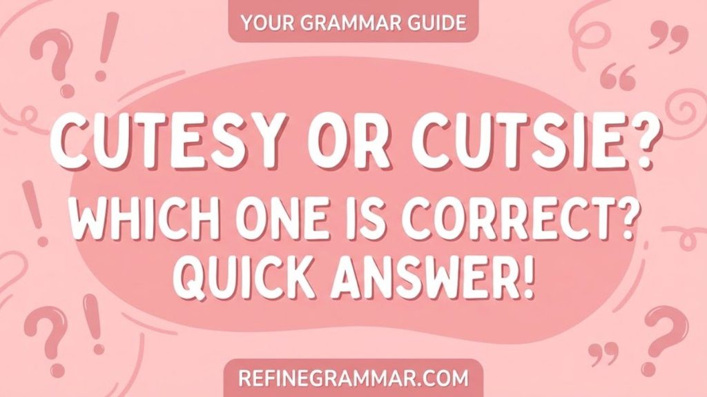 Cutesy or Cutsie – Quick Answer