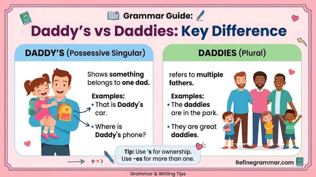 Daddy's vs Daddies: Key Difference — a high quality, professionally captured photo.