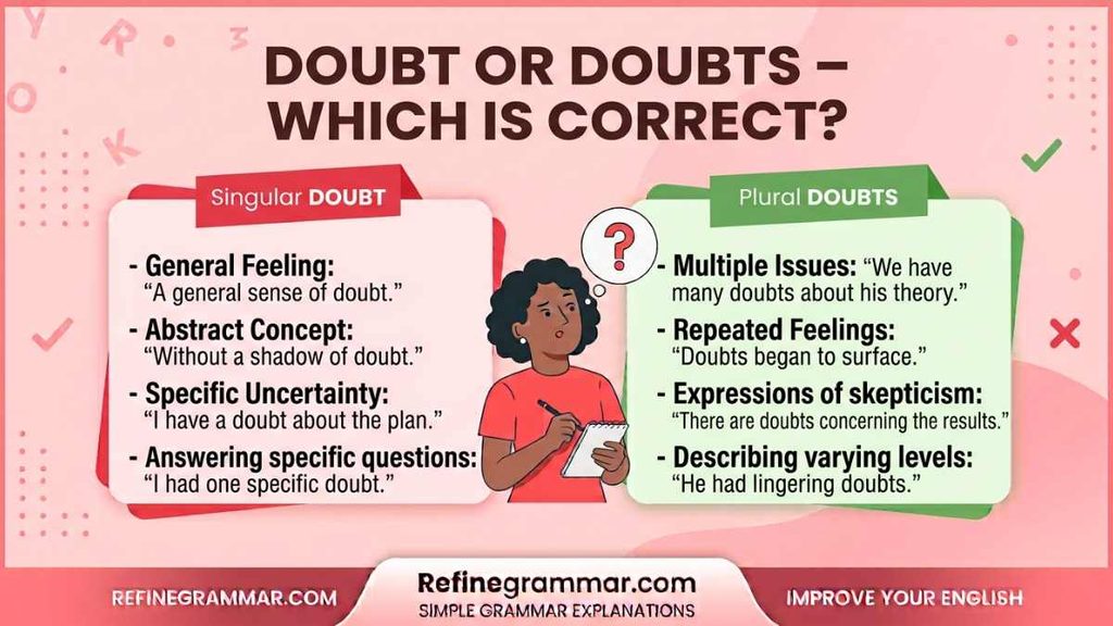 Doubt or Doubts – Which Is Correct?