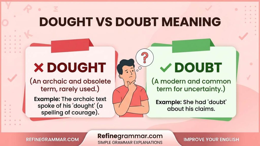 Dought vs Doubt Meaning