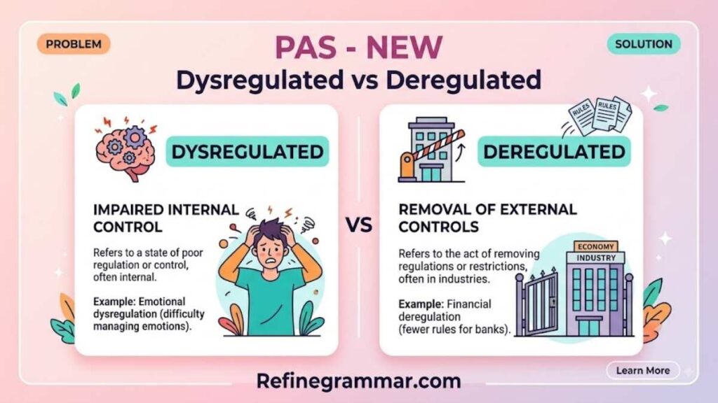 Dysregulated vs Deregulated (PAS – new)