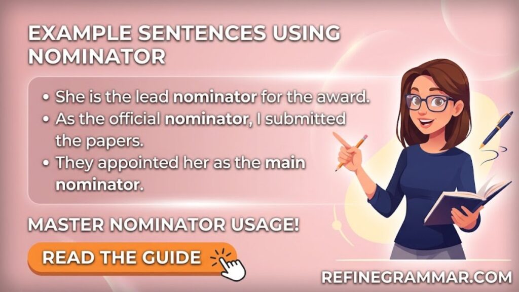 Example Sentences Using Nominator