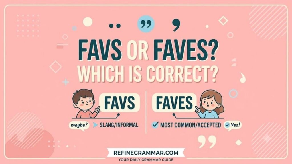 Favs or Faves in Everyday Examples