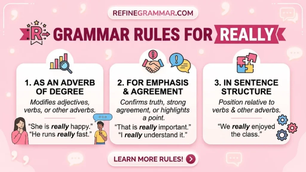 Grammar Rules for Really