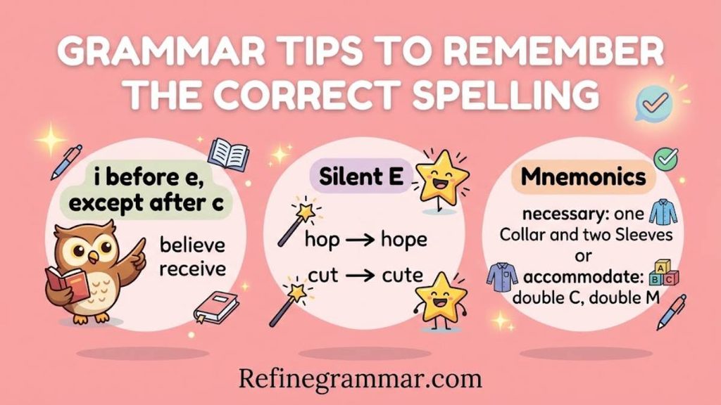Grammar Tips to Remember the Correct Spelling