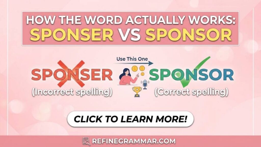 How the Word Actually Works Sponser vs Sponsor