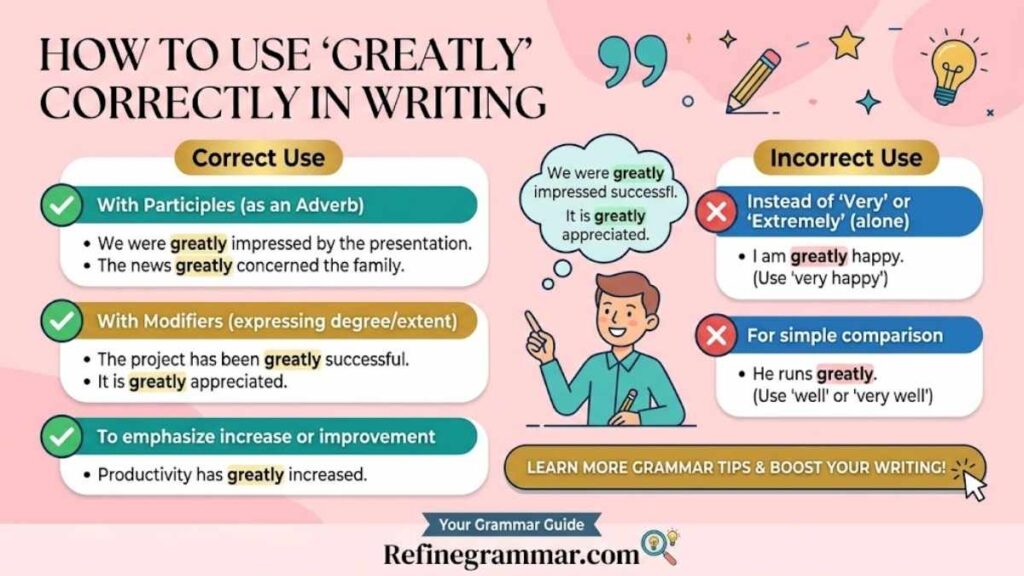 How to Use Greatly Correctly in Writing