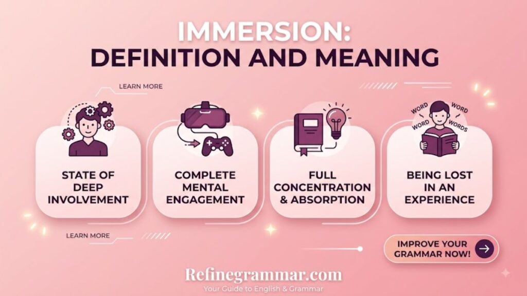 Immersion Definition and Meaning