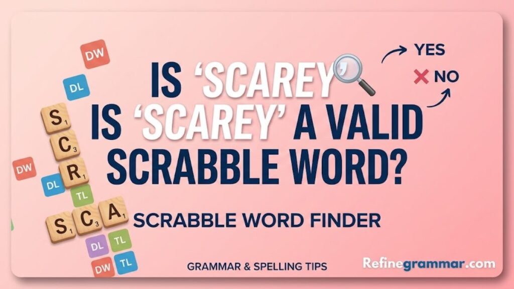 Is “Scarey” a Valid Scrabble Word