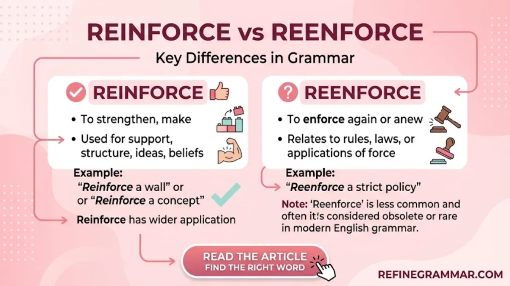 Meaning of Reinforce vs Reenforce