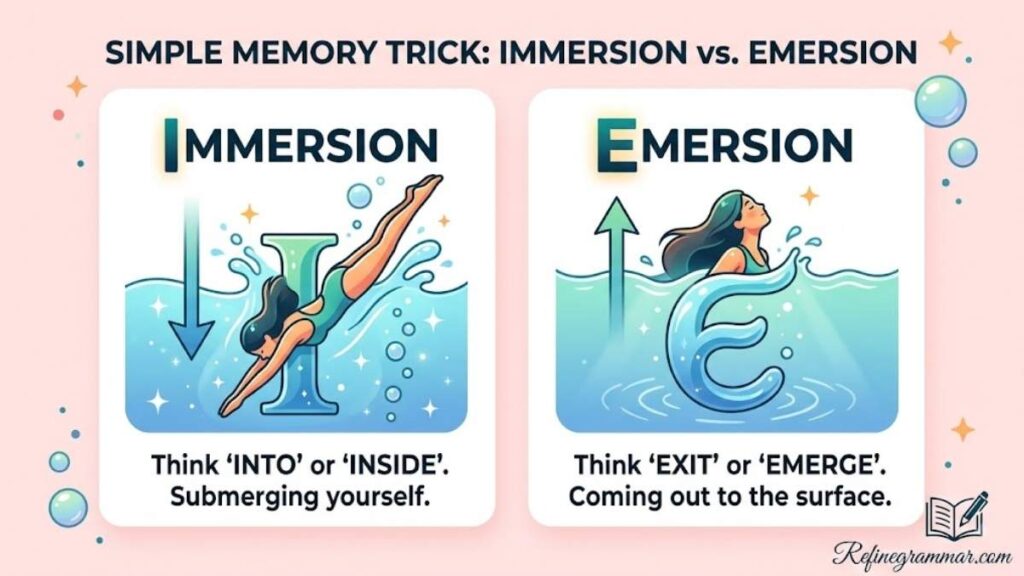 Memory Trick for Emersion vs Immersion