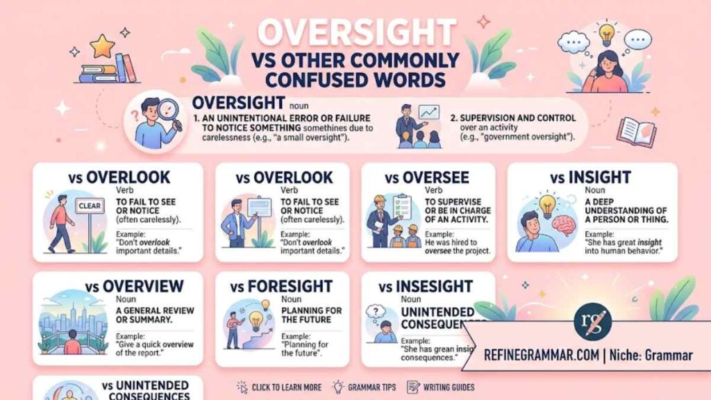 Oversight vs Other Commonly Confused Words — a high quality, professionally captured photo.