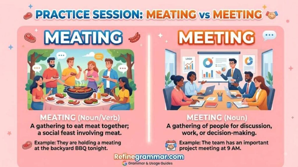 Practice Session Meating vs Meeting
