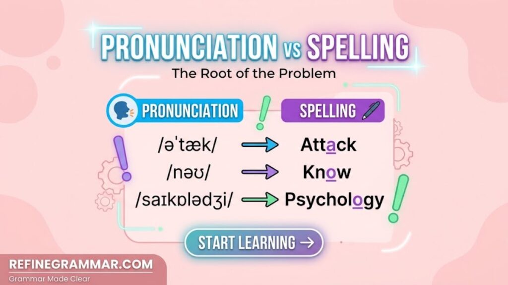 Pronunciation vs Spelling The Root of the Problem