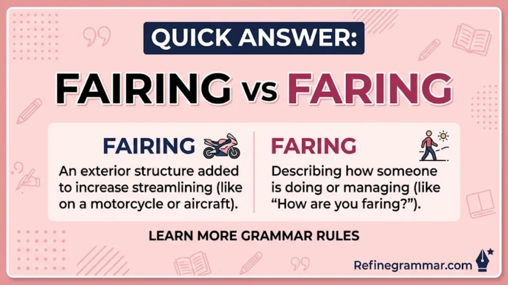 Quick Answer Fairing or Faring